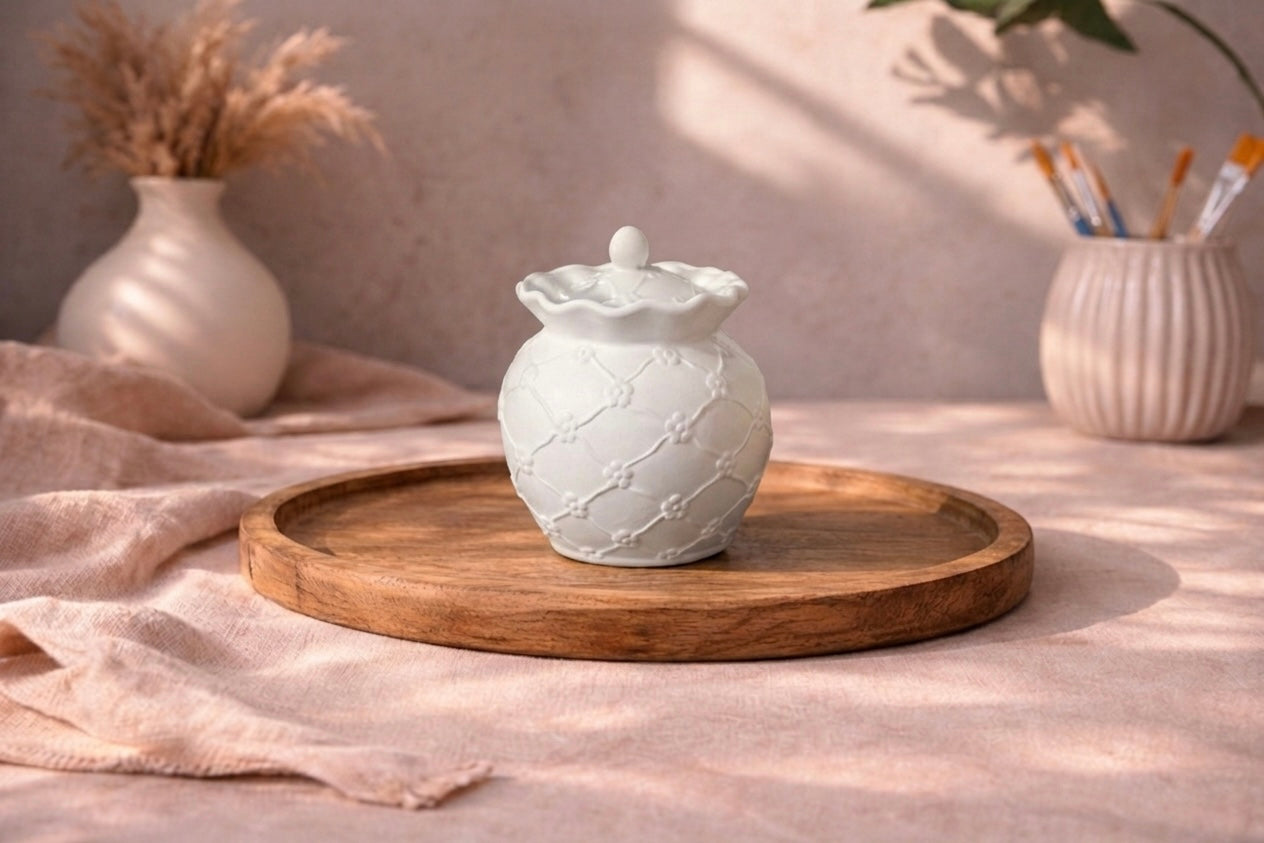 Keramik Schmuckdose zum Bemalen – DIY Set